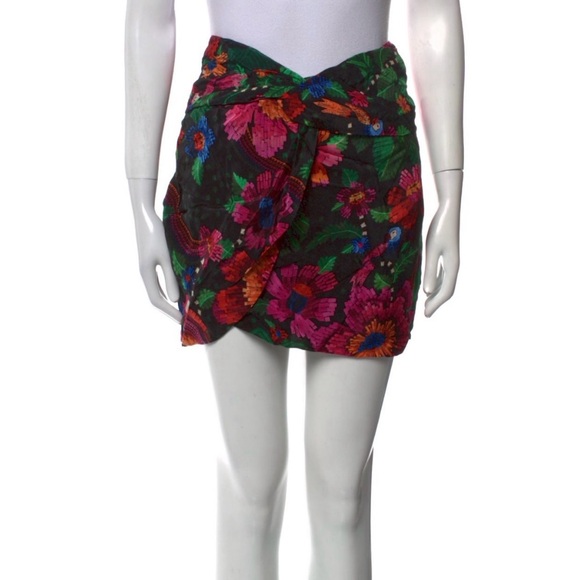 NWT Farm Rio Floral Wrap Skirt Multicolor